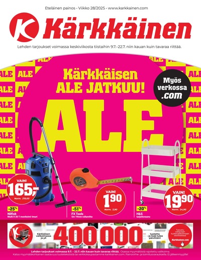 Kärkkäinen tarjouslehti. Voimassa: 09/07/25 - 22/07/25