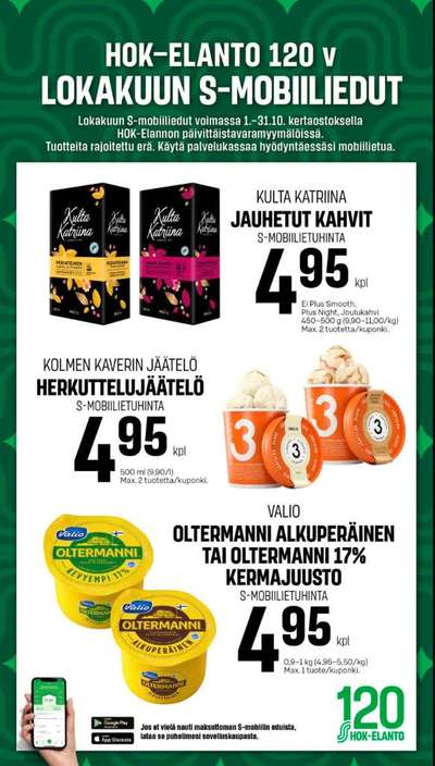 S-Market tarjouslehti. Voimassa: 01/10/25 - 31/10/25