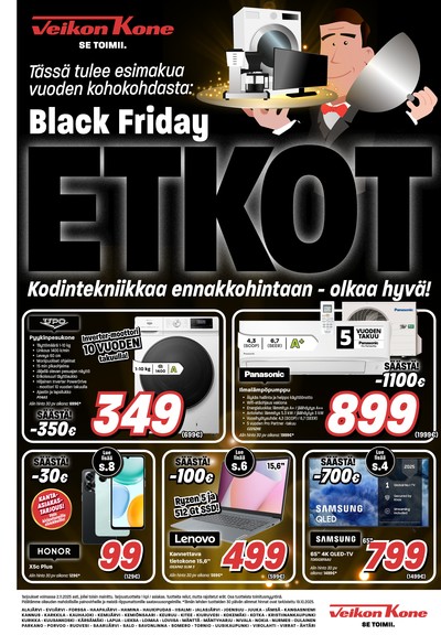 Veikon Kone tarjouslehti. Voimassa: 20/10/25 - 02/11/25