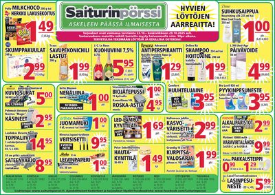 Saiturin Pörssi tarjouslehti. Voimassa: 23/10/25 - 29/10/25