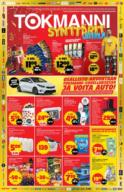 Tokmanni tarjouslehti. Voimassa: 27/10/25 - 02/11/25