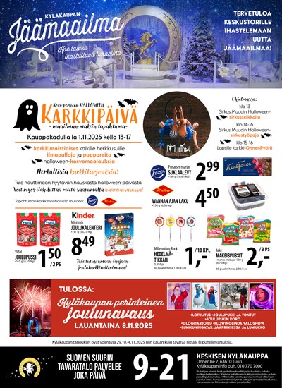 Keskinen tarjouslehti. Voimassa: 29/10/25 - 04/11/25