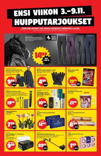 Tokmanni tarjouslehti. Voimassa: 03/11/25 - 09/11/25