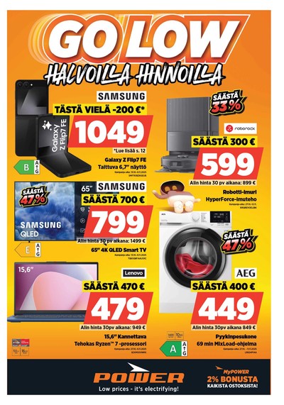 Power tarjouslehti. Voimassa: 03/11/25 - 09/11/25