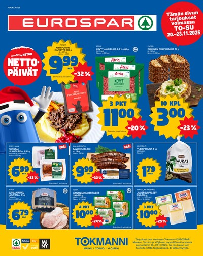Tokmanni tarjouslehti. Voimassa: 03/11/25 - 30/11/25