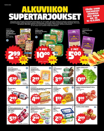 Tokmanni tarjouslehti. Voimassa: 10/11/25 - 12/11/25
