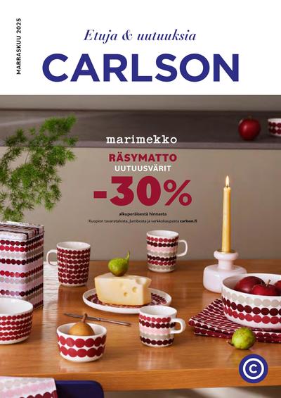 Carlson tarjouslehti. Voimassa: 03/11/25 - 30/11/25