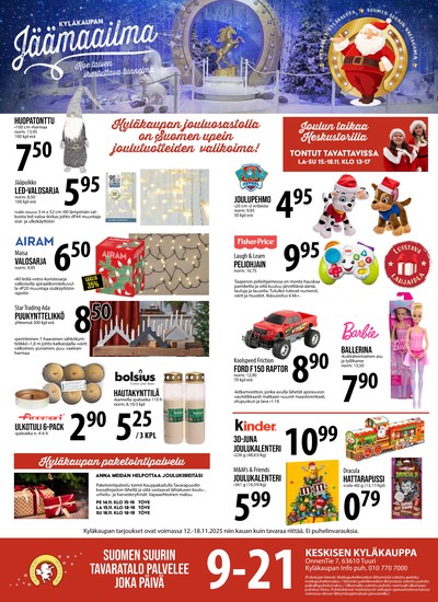 Keskinen tarjouslehti. Voimassa: 12/11/25 - 18/11/25
