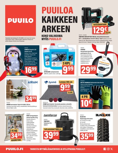 Puuilo tarjouslehti. Voimassa: 10/11/25 - 23/11/25