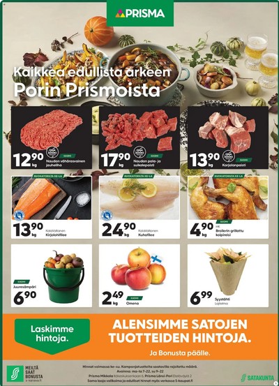 Prisma tarjouslehti. Voimassa: 12/11/25 - 18/11/25