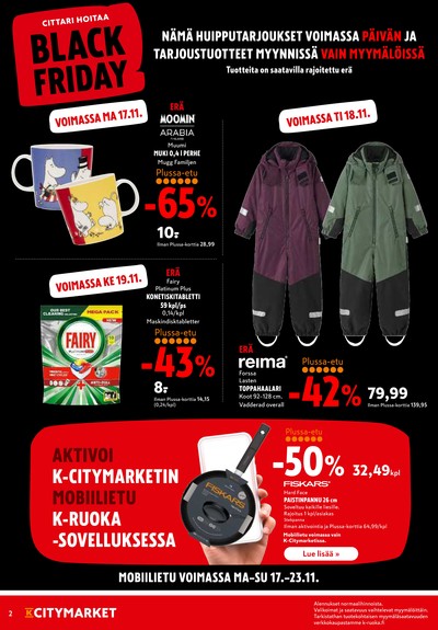 K-Citymarket tarjouslehti viikolta 47 sivu 2