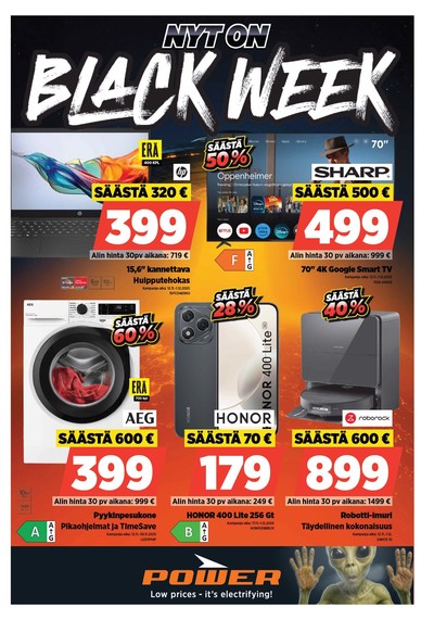 Power tarjouslehti. Voimassa: 17/11/25 - 23/11/25