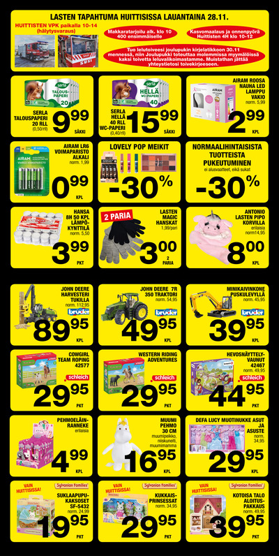 Säästömarket tarjouslehti. Voimassa: 27/11/25 - 30/11/25
