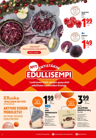 K-Citymarket tarjouslehti viikolta 49 sivu 2