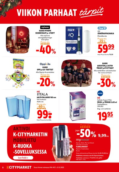K-Citymarket tarjouslehti viikolta 49 sivu 8