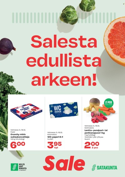 Sale tarjouslehti. Voimassa: 03/12/25 - 16/12/25