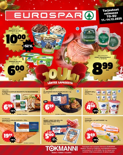 Tokmanni tarjouslehti. Voimassa: 11/12/25 - 14/12/25