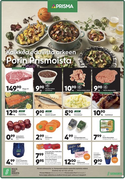 Prisma tarjouslehti. Voimassa: 10/12/25 - 14/12/25