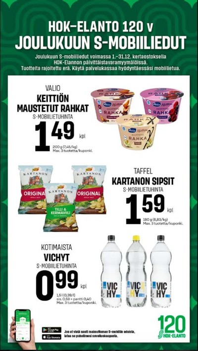 S-Market tarjouslehti. Voimassa: 01/12/25 - 31/12/25