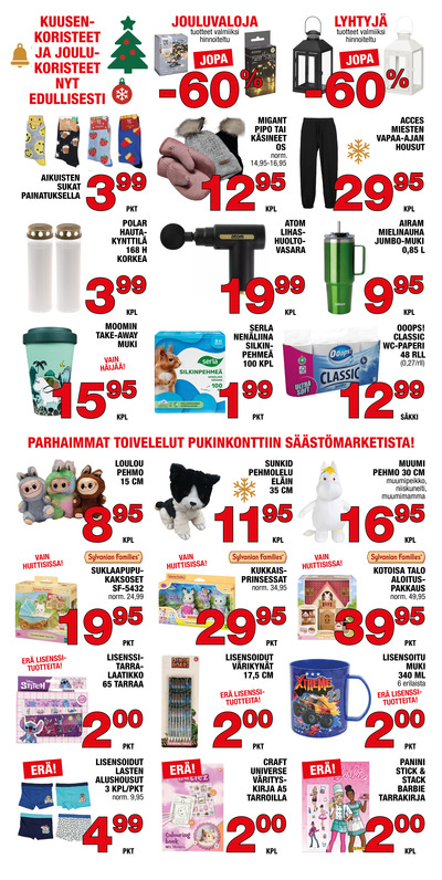 Säästömarket tarjouslehti. Voimassa: 18/12/25 - 21/12/25