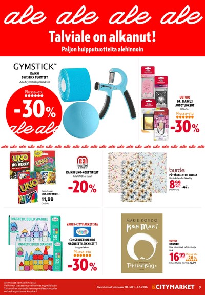 K-Citymarket tarjouslehti viikolta 1 sivu 9