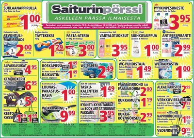 Saiturin Pörssi tarjouslehti. Voimassa: 12/03/26 - 18/03/26