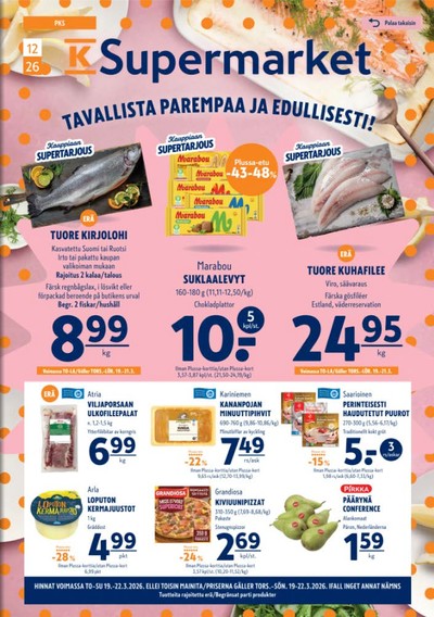 K-Supermarket tarjouslehti viikolta 12 sivu 1