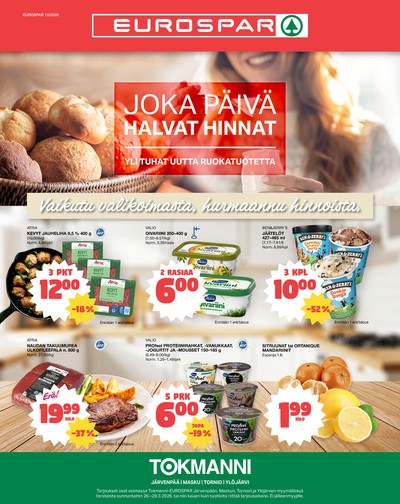 Tokmanni tarjouslehti. Voimassa: 26/03/26 - 29/03/26