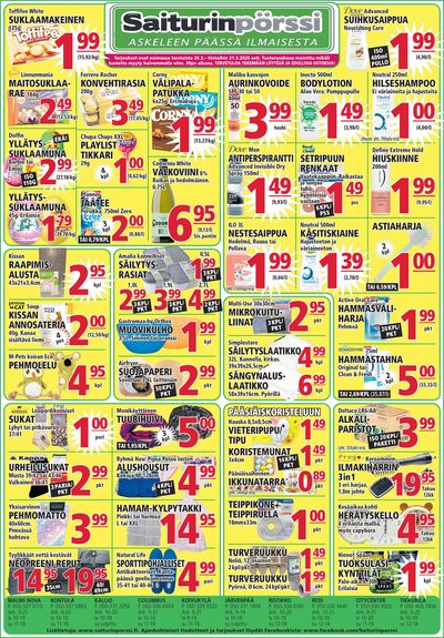 Saiturin Pörssi tarjouslehti. Voimassa: 26/03/26 - 31/03/26