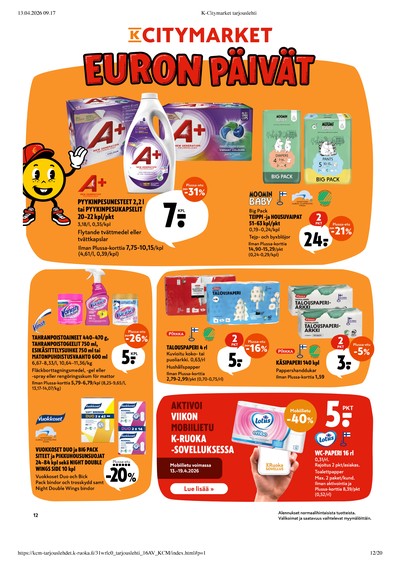 K-Citymarket tarjouslehti viikolta 16 sivu 12