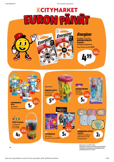 K-Citymarket tarjouslehti viikolta 16 sivu 14