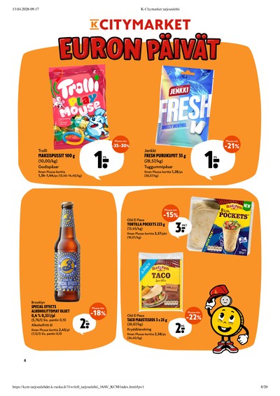 K-Citymarket tarjouslehti viikolta 16 sivu 8