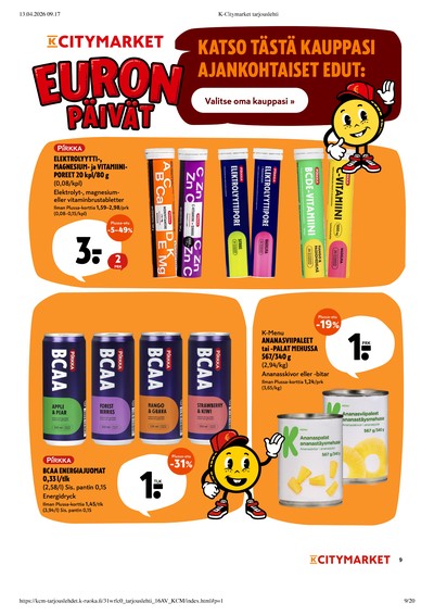 K-Citymarket tarjouslehti viikolta 16 sivu 9