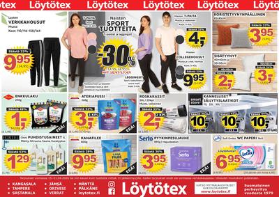 Löytötex tarjouslehti. Voimassa: 15/04/26 - 21/04/26