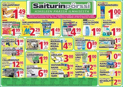 Saiturin Pörssi tarjouslehti. Voimassa: 16/04/26 - 22/04/26