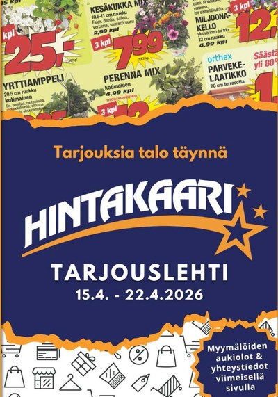 Hintakaari tarjouslehti. Voimassa: 15/04/26 - 22/04/26
