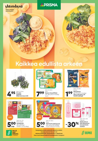 Prisma region tarjouslehti. Voimassa: 22/04/26 - 26/04/26