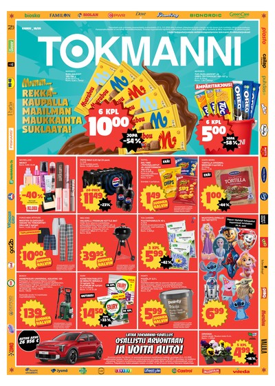 Tokmanni tarjouslehti. Voimassa: 27/04/26 - 03/05/26