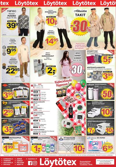 Löytötex tarjouslehti. Voimassa: 29/04/26 - 05/05/26