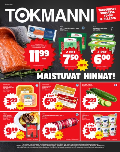 Tokmanni tarjouslehti. Voimassa: 08/01/26 - 11/01/26