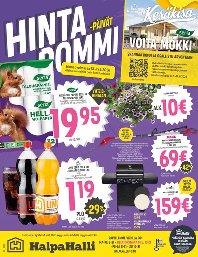 Halpa Halli tarjouslehti viikolta 20 sivu 1