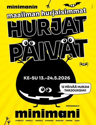 Minimani tarjouslehti. Voimassa: 13/05/26 - 24/05/26