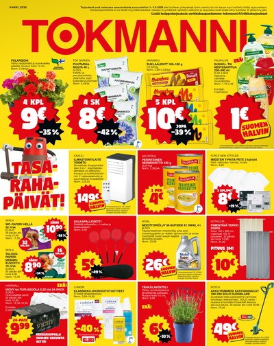 Tokmanni tarjouslehti. Voimassa: 01/06/26 - 07/06/26