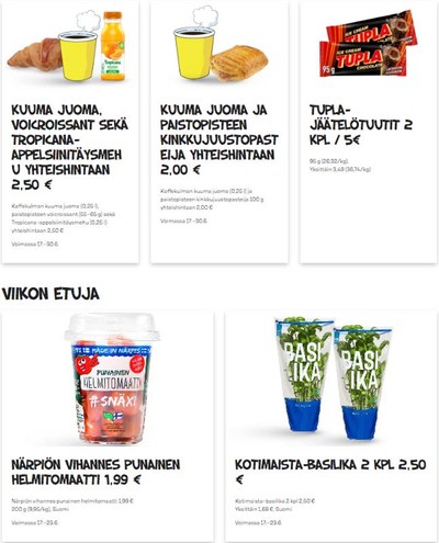 Alepa tarjouslehti. Voimassa: 17/06/26 - 23/06/26