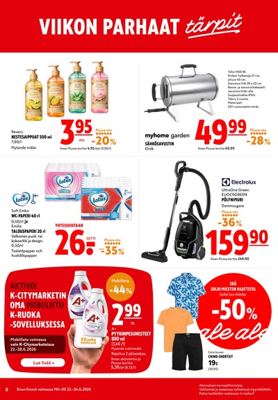 K-Citymarket tarjouslehti viikolta 26 sivu 8