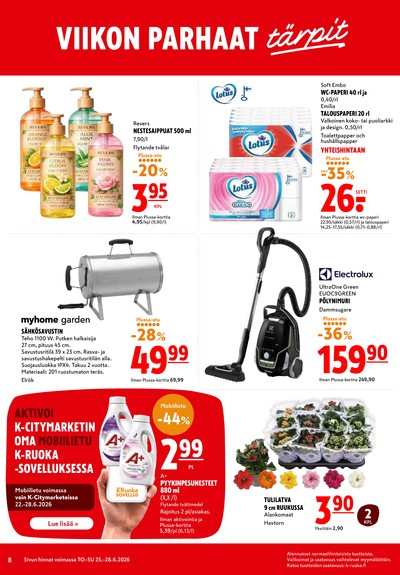 K-Citymarket tarjouslehti viikolta 26 sivu 8