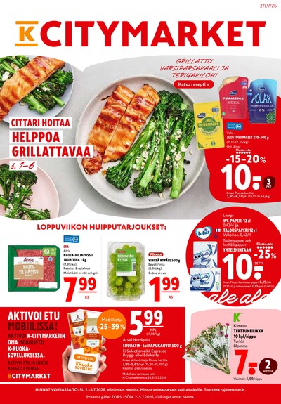 K-Citymarket tarjouslehti viikolta 27 sivu 1