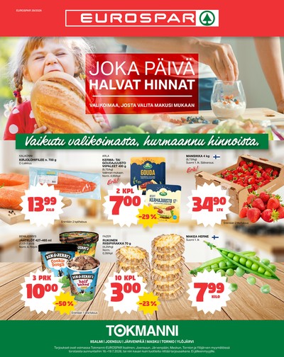 Tokmanni tarjouslehti. Voimassa: 16/07/26 - 19/07/26