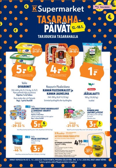 K-Supermarket tarjouslehti viikolta 3 sivu 1