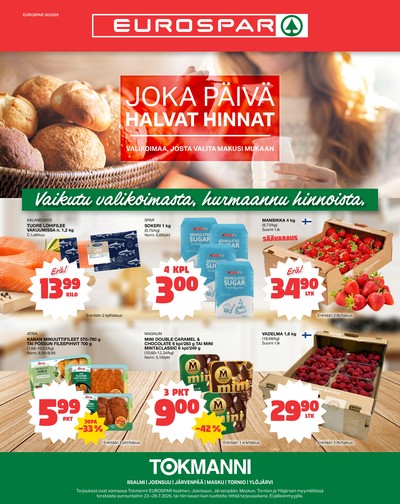 Tokmanni tarjouslehti. Voimassa: 20/07/26 - 26/07/26